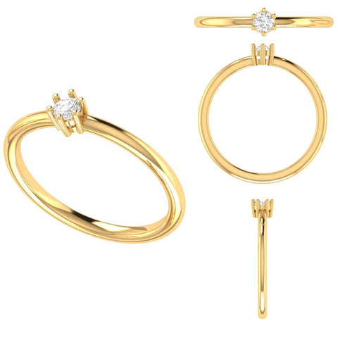Mia Simple Diamond Engagement Ring